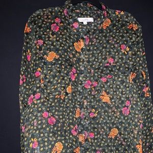 Long sleeve sheer collared shirt DISCOUNTED⭐️